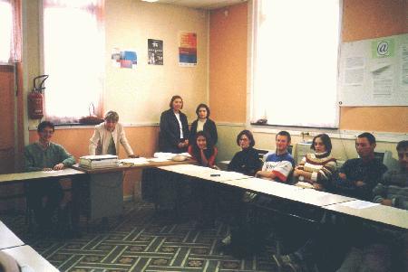 Séminaristes et étudiants au Lycée ND du Tilleul