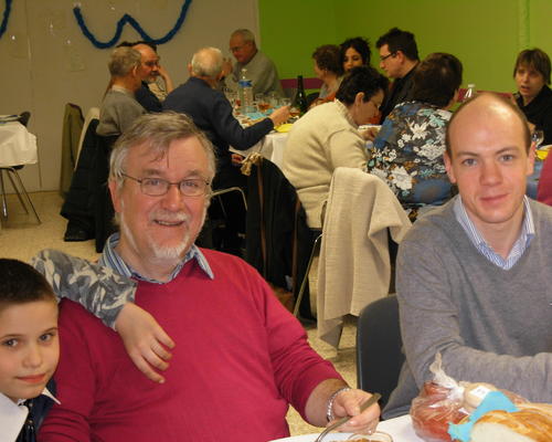 L'abbé Jean-Marc Boquet et Théophane, séminariste