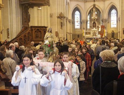 la procession de sortie