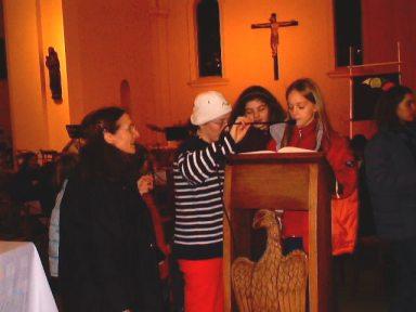 à l'église