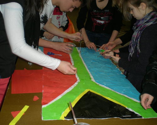 un drapeau terminé