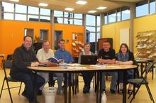 De gauche à droite : Yannick Lemaire, Eric Hautcoeur, Samuel Jette, Véronique Régent, Eric Danneels, Béatrice Waignier.