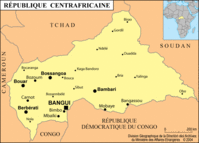 carte de la RÃ©publique Centrafricaine
