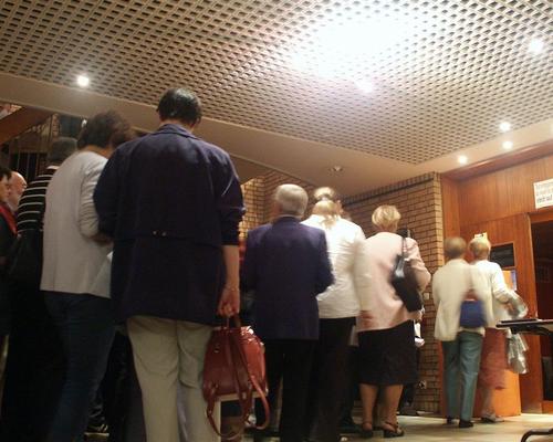 File d'attente pour prendre le métro