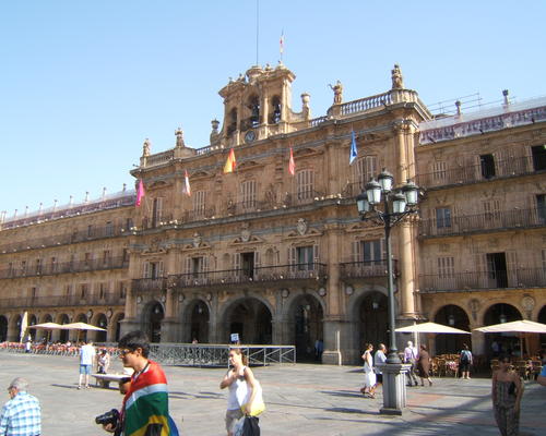 Une vue sur la plaza Mayor à Salamanque