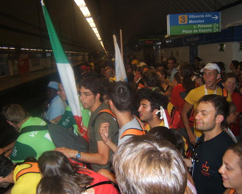 Le métro de Madrid pendant les JMJ!