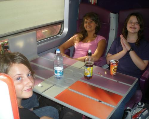en train