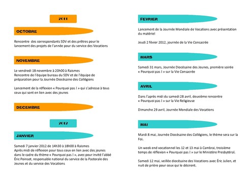 Calendrier SDV 2011-2012 verso