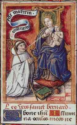 Saint Bernard recevant le lait de la Vierge
