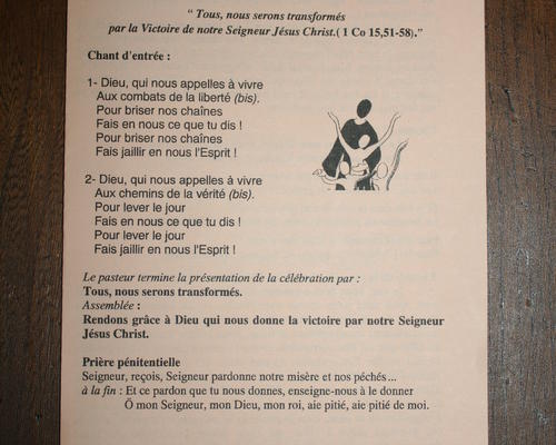 La feuille de célébration
