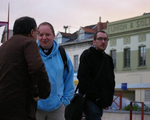 arrivée sur la place