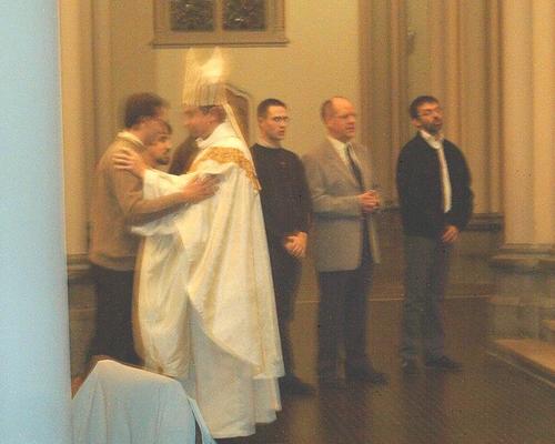 Les séminaristes et Mgr Delannoy