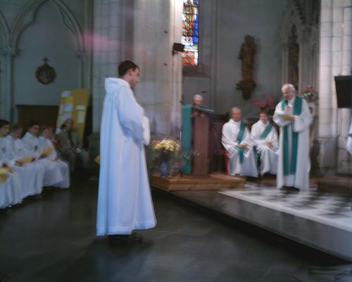 présentation de Christophe par le supérieur du sém