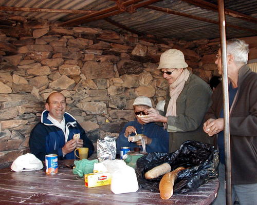 Petit déjeuner au pied de l'ermitage