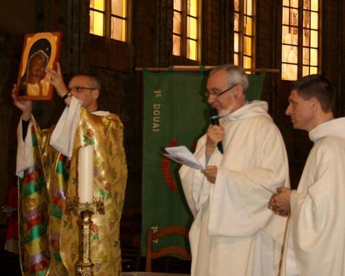 ... et une icône de la Vierge réalisée par Sr CLAIRE