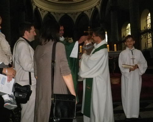 4 enfants ont été baptisés à l'issue de la messe.