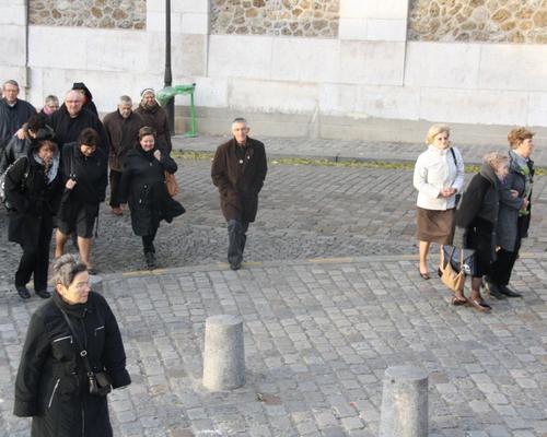 Arrivée devant le Sacré Coeur