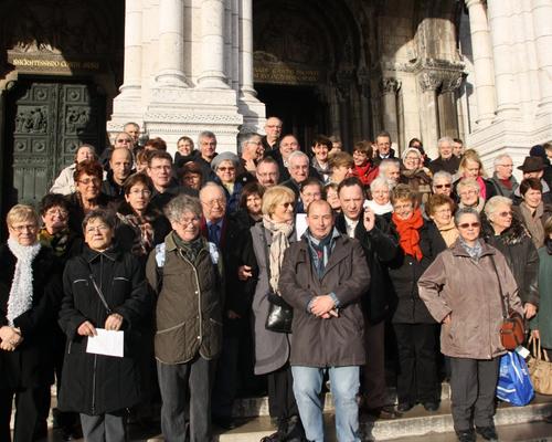 Devant la Basilique...