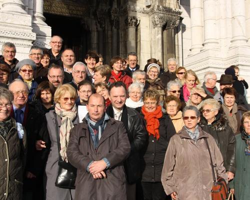 Devant la Basilique...