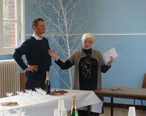 avec l'abbé Decherf, l'inauguration