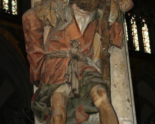 statue de Saint Christophe (vers 1470) Cathédrale de Cologne.
Photo : P. Brillon