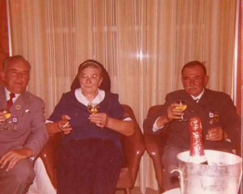 Durant un anniversaire à Lourdes en 1975 avec Mr Robert Stanus