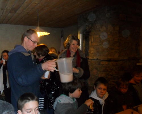 Ils nous ont offert un bon chocolat chaud ...