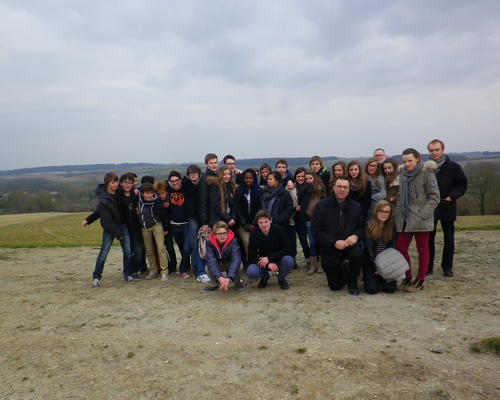 photo de groupe sur les hauteurs de Blangy