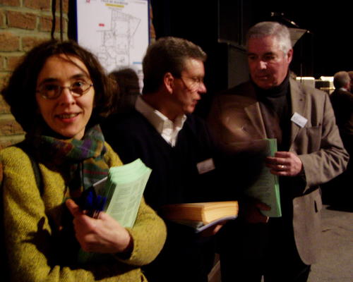 Sophie, Hervé et Hervé de l'EAP accueillent
