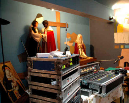 La régie dans la sacristie