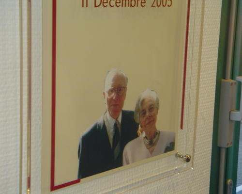 Plaque souvenir dédiée aux époux Malaquin