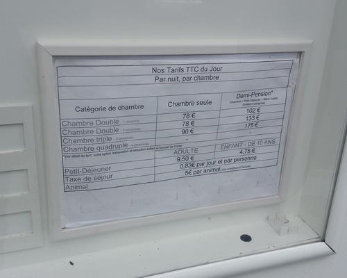 Tarif htel Campanil (1)