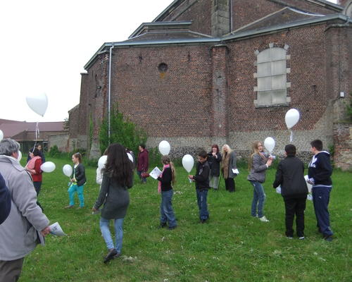 Avant l'envol des ballons...
