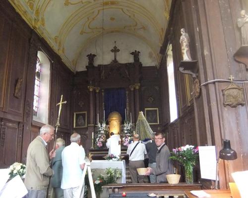 Arrivée à la chapelle