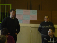 Jean Denis CORRION et Michel MASCLET, formateurs.