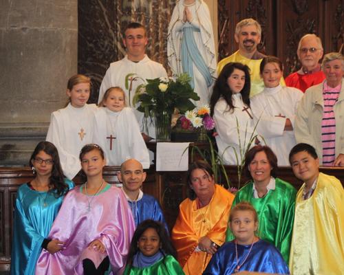 Lors de la messe à Condé/Escaut le 8 septembre