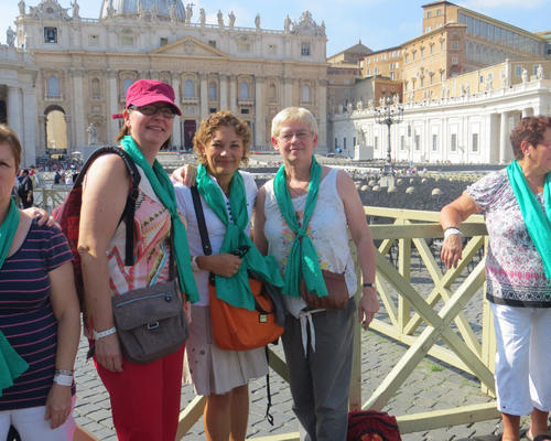 Sandrine, Corinne, Marie-Agnès à Rome