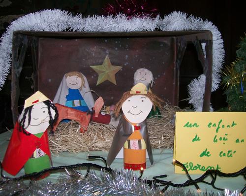 crèche confectionnée par un enfant de 4ème année de caté