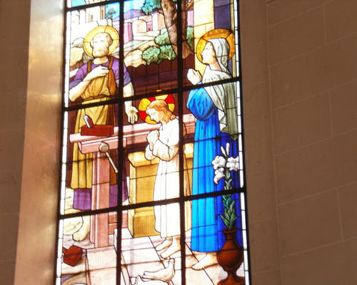 vitrail avec St Joseph