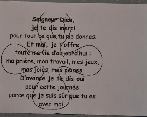 prière d'offrande