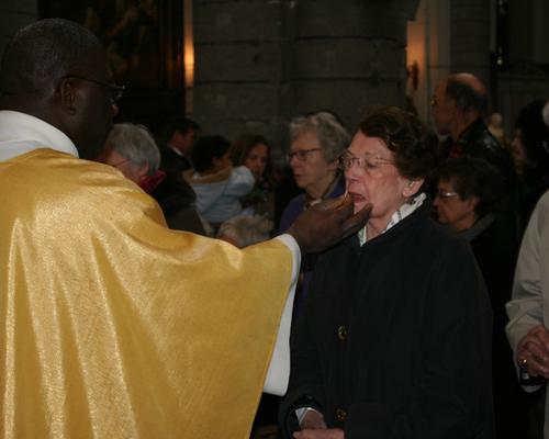 "Le corps du Christ" "Amen!"