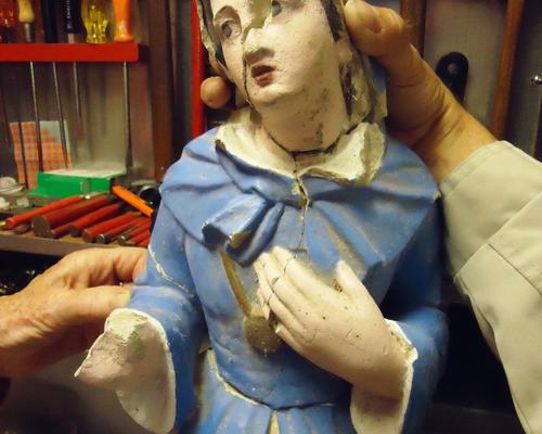 statue avant réparation