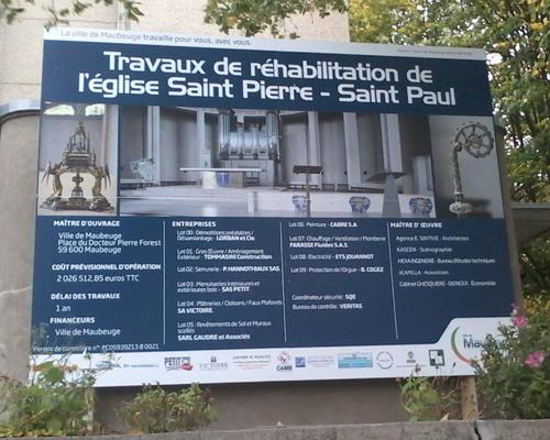 Superbe panneau de chantier.