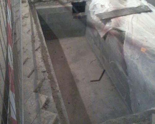 Les fosses qui accueilleront les appareils de chauffage