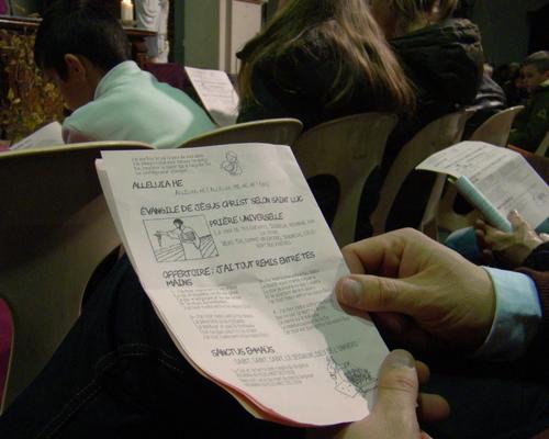 Feuille de chants