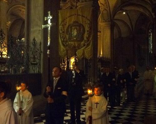  la banière des "marcheurs du Cambrésis"