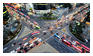 Belebte Straßenkreuzung in Gangnam Seoul