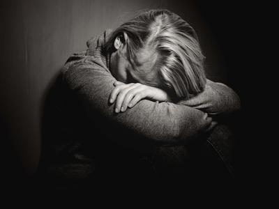 Sad woman.
