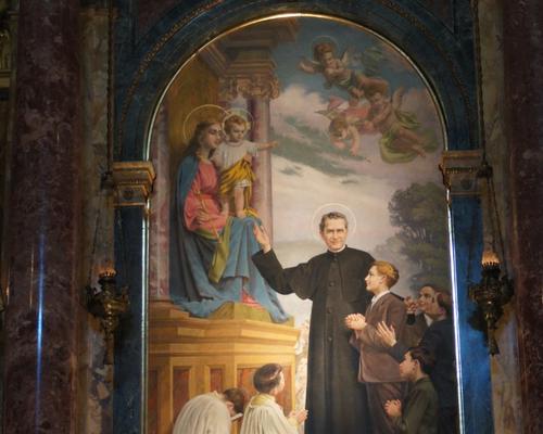 DSC02204Don Bosco avec Dominique Savio