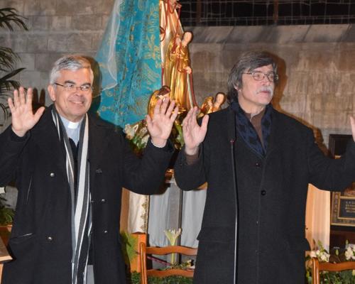 le prêtre Jean-Marie Launay et le pasteur Frédéric Verspeeten